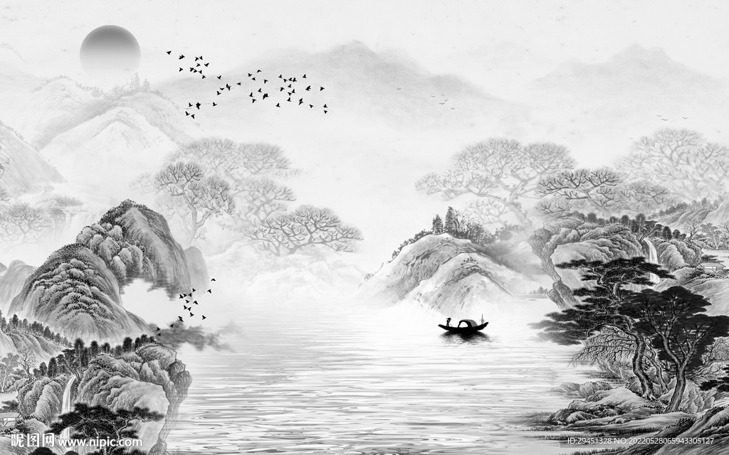 高档 简约新品山水 Tif分层