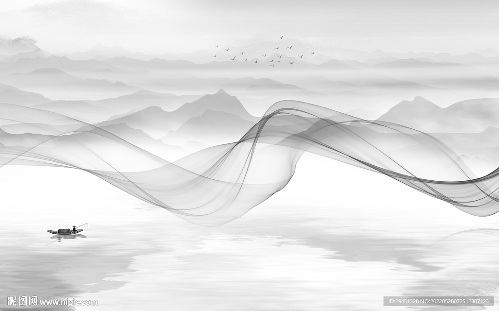 新款山水最新框画 TiF分层