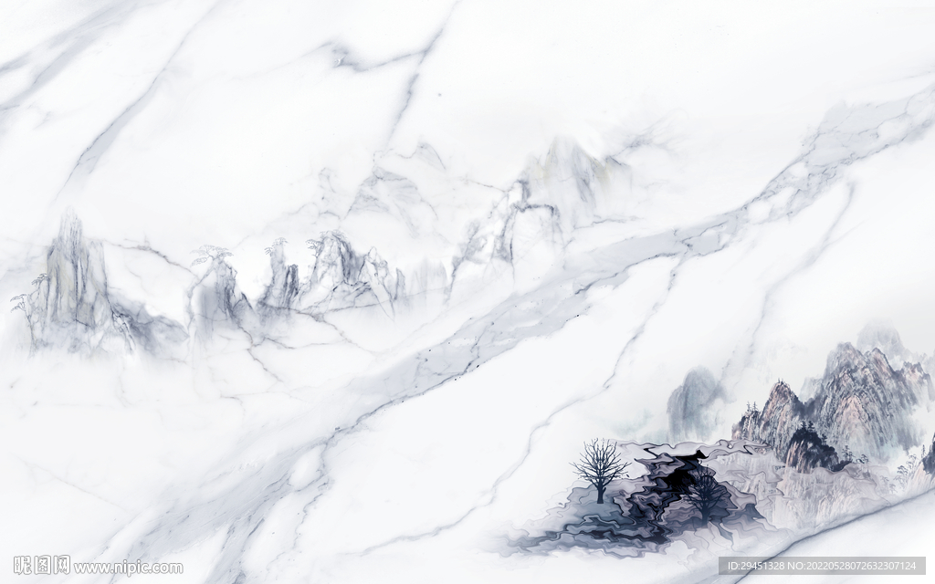 最新意境新款山水 Tif分层