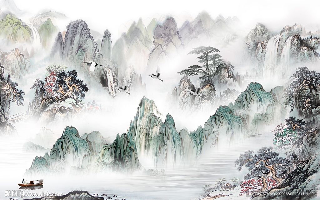 高端 意境新款山水 Tif分层