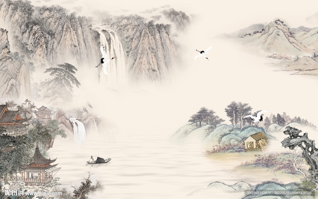 古风 新高档山水画 Tif分层