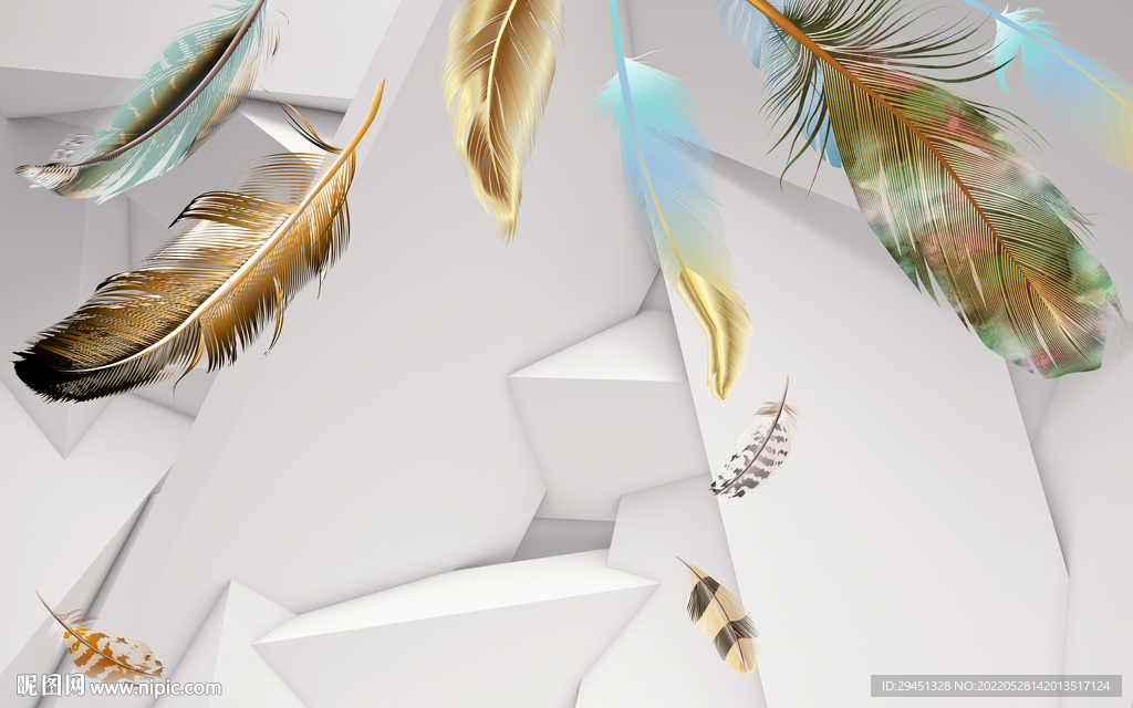 几何新款无框画 TIF分层