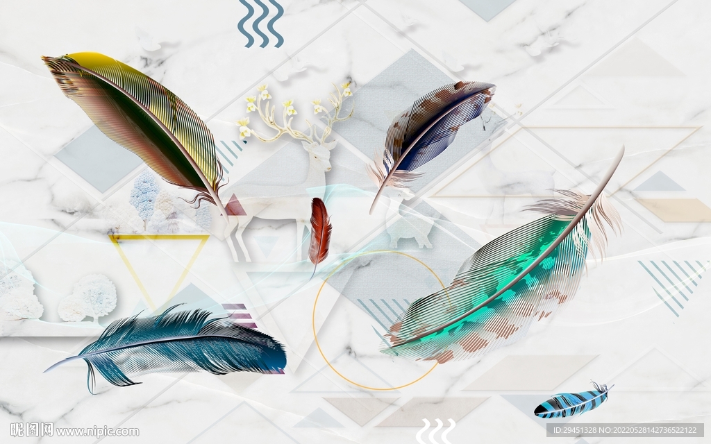 简单新款无框画 TIF分层