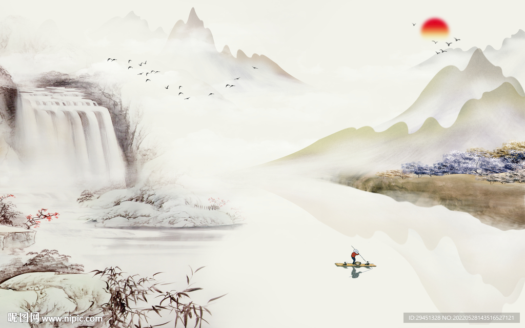 新上架新品山水墙画 TiF分层