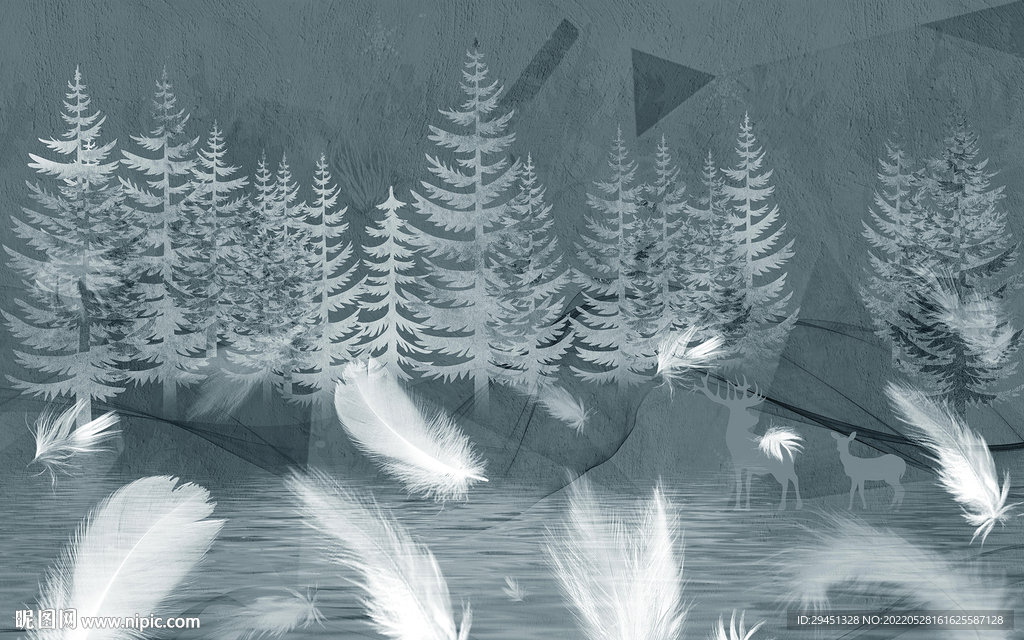 别墅最新款无框画 TIF分层