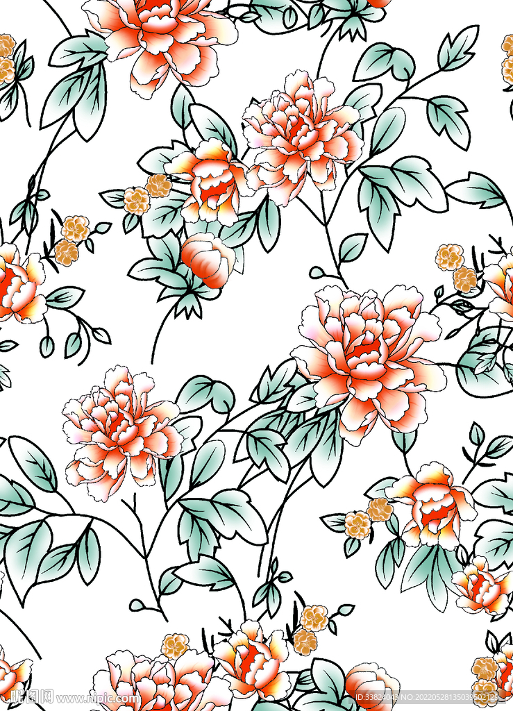 大牌玫瑰 手绘花