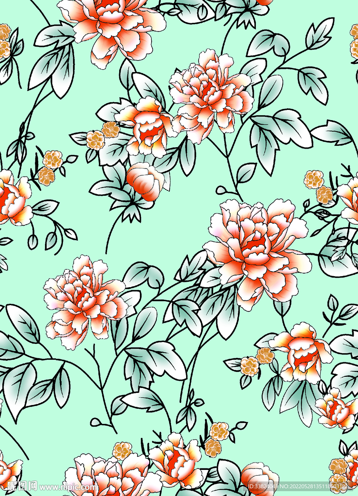 大牌玫瑰 手绘花