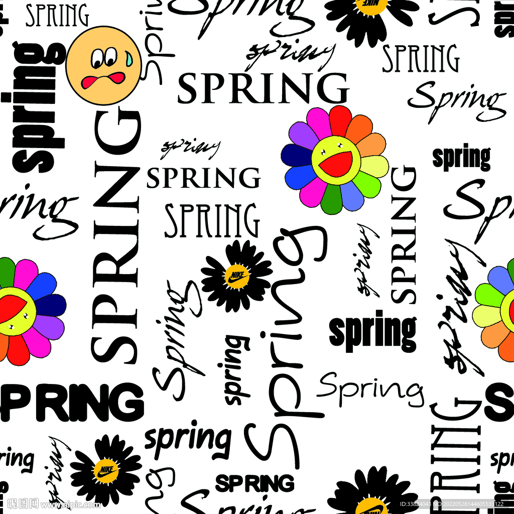 大牌字母 笑脸 卡通