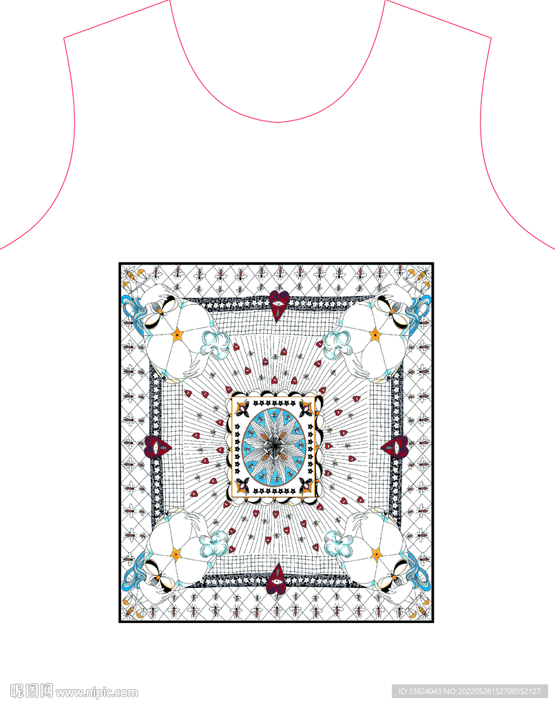 大牌女装 定位花