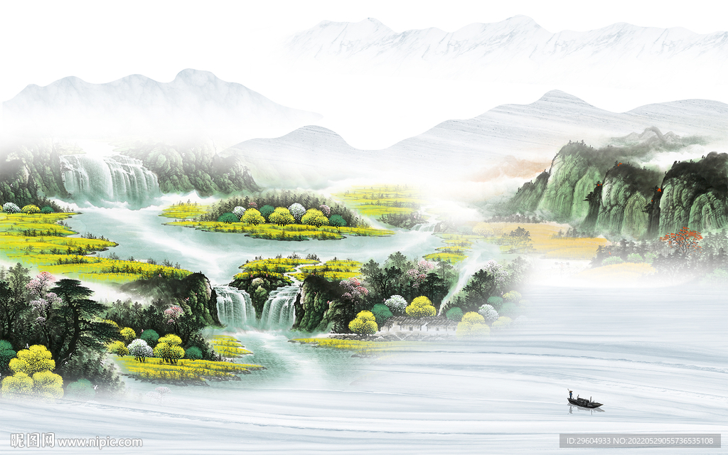 大气人气最新山水 TIF分层