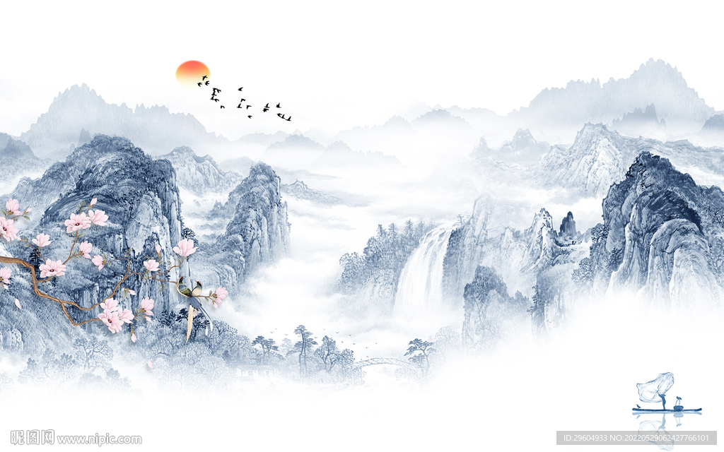 高清 人气最新山水 TIF分层