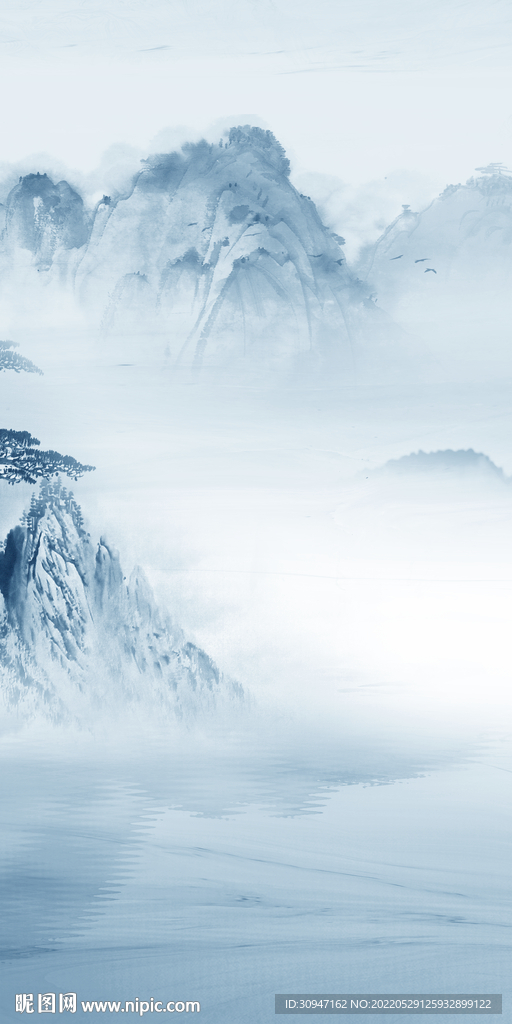 高清 意境玄关山水 Tif分层