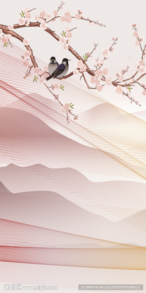 新款意境玄关山水 Tif分层