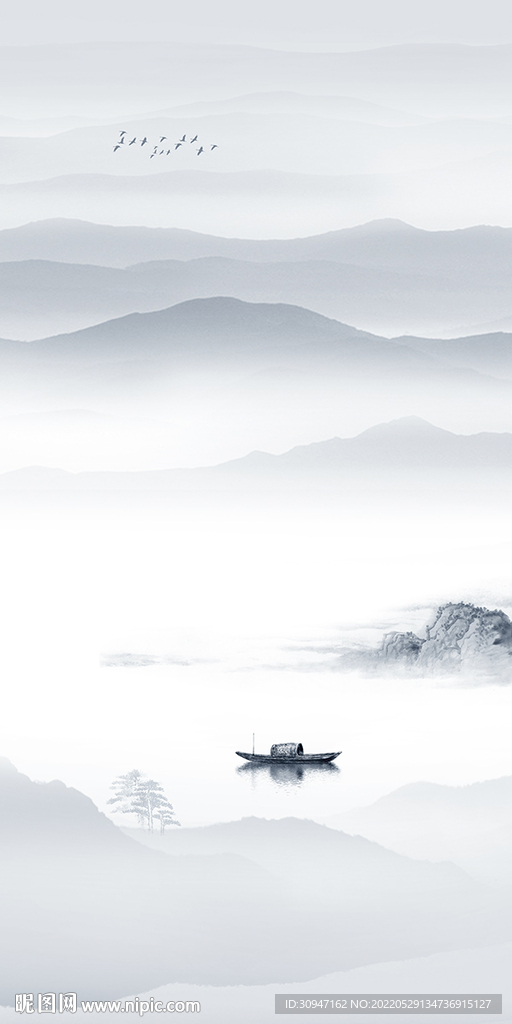 爆款新山水玄关画 TiF分层