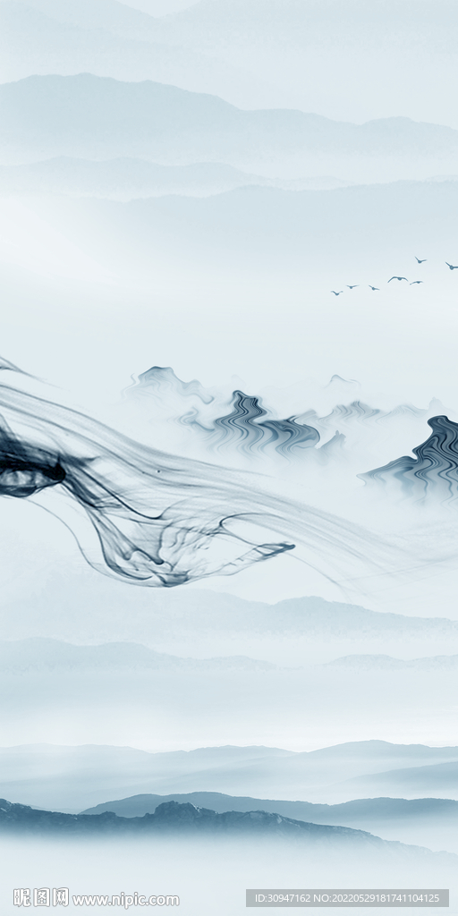 中国风最新款玄关画 TiF分层