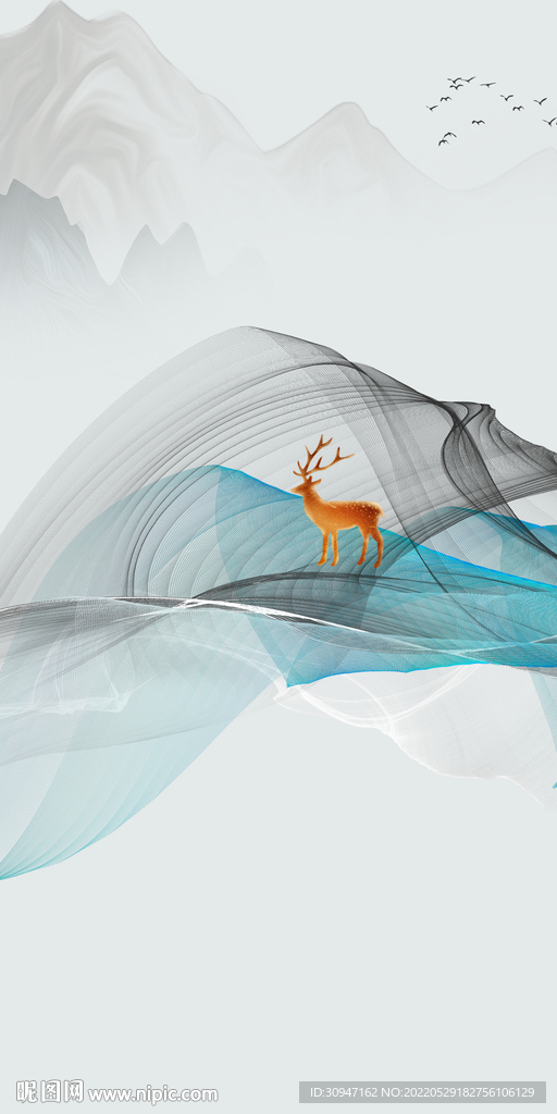 线条最新款玄关画 TiF分层