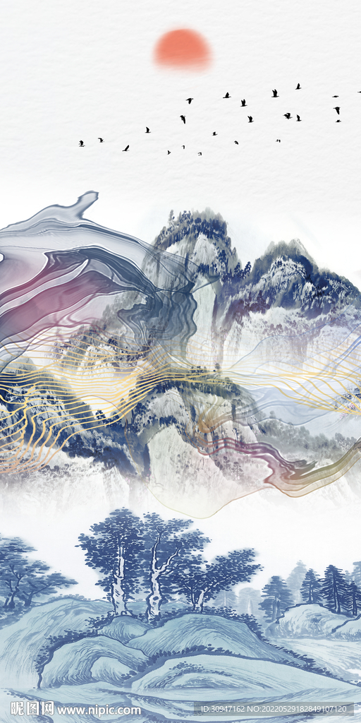 高大上最新款玄关画 TiF分层