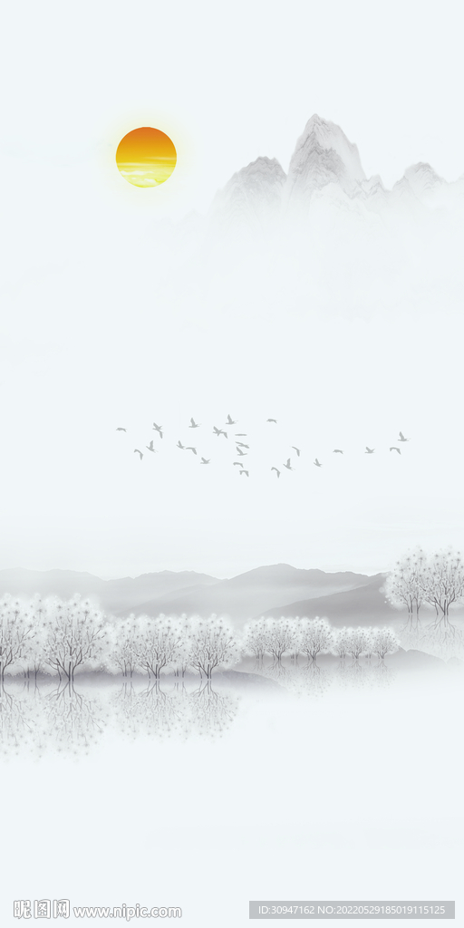 高端现代玄关画 TiF分层