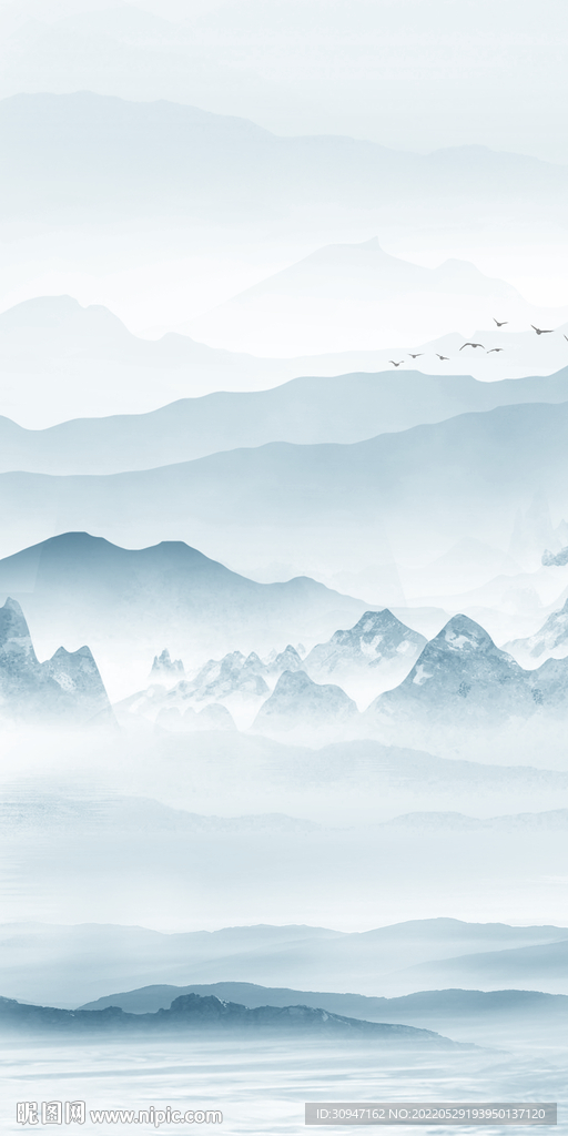 高清 新山水玄关画 TiF分层