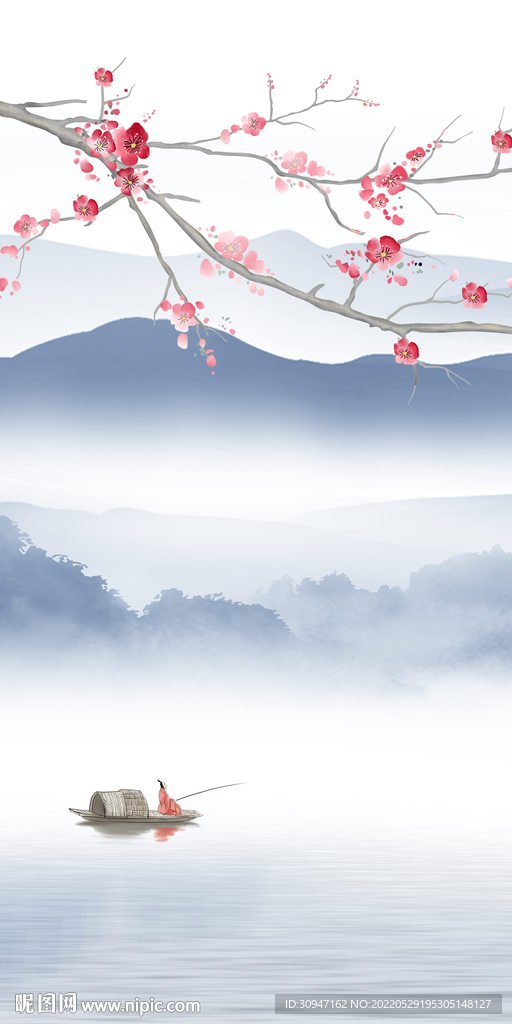 意境玄关风景框画 TiF分层