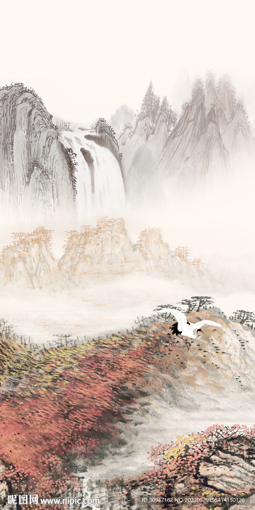 中式 玄关风景框画 TiF分层