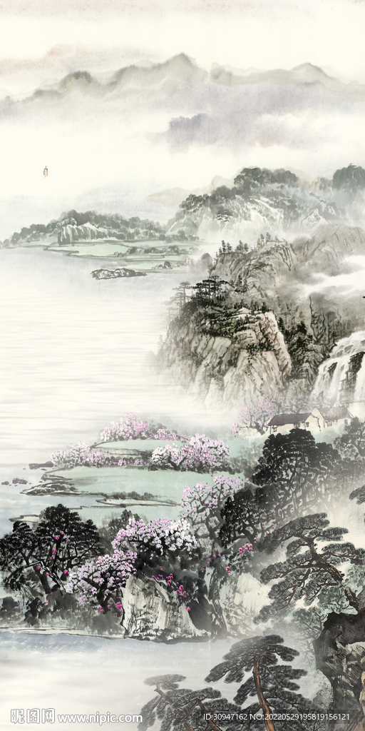 简约 玄关风景框画 TiF分层