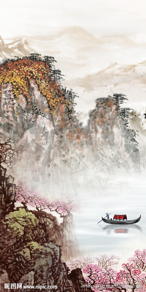 高端玄关风景框画 TiF分层