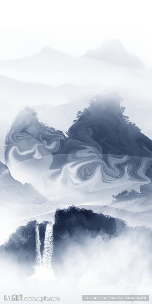 高清 玄关风景框画 TiF分层