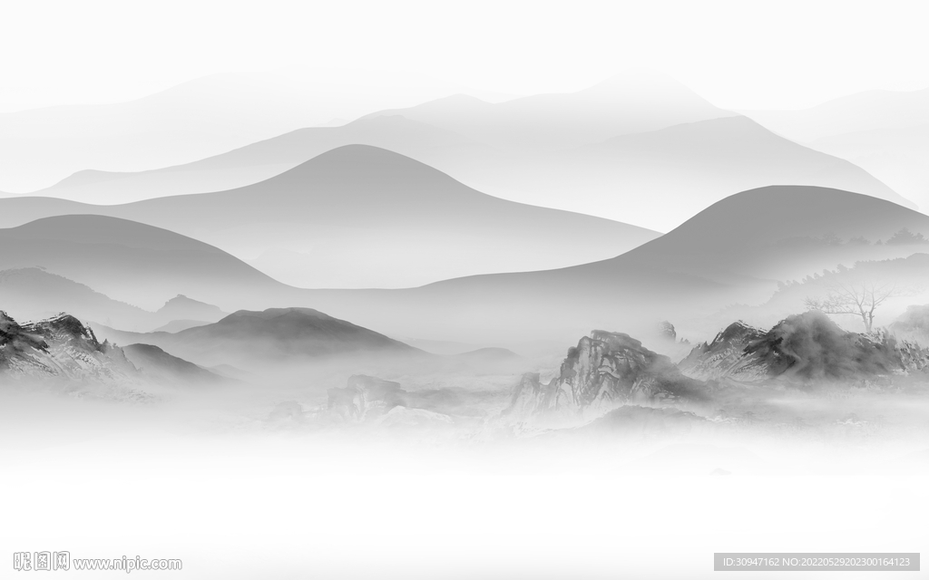 中国风最新风景山水 Tif分层