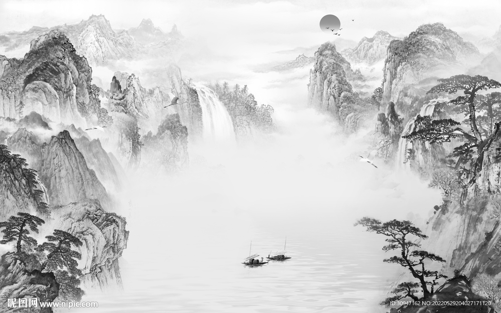 电视爆款风景山水 Tif分层