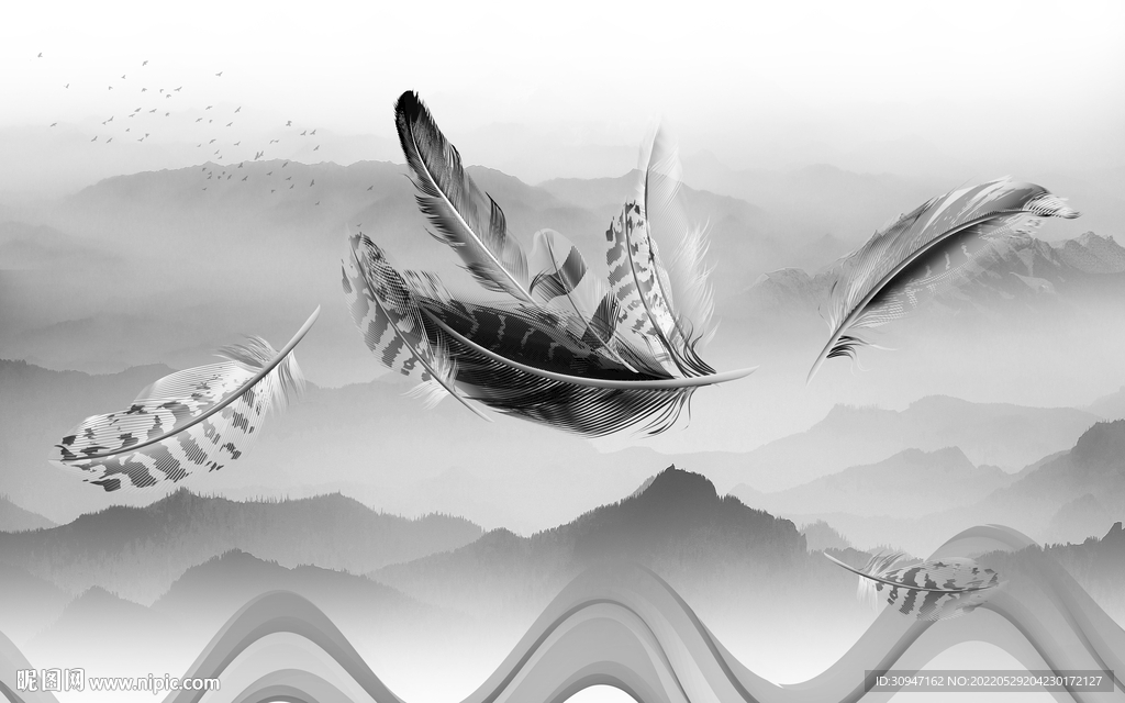 别墅爆款风景山水 Tif分层