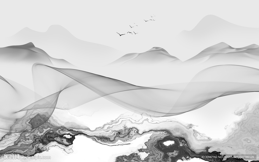 高大上爆款风景山水 Tif分层