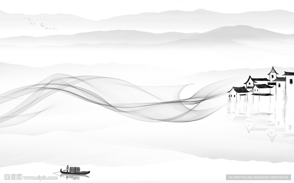 江南高档现代山水 Tif分层