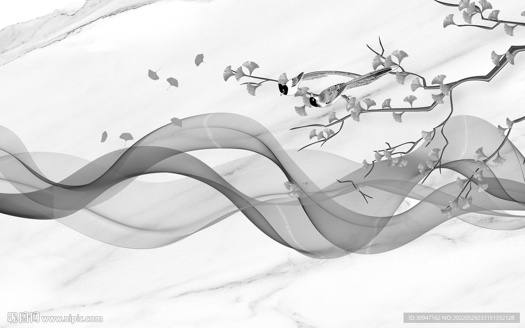 花鸟 现代新雅士白 tif合层