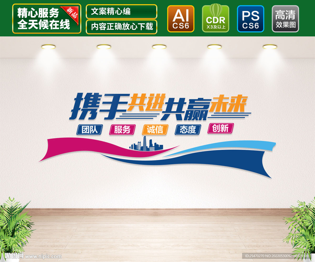 携手共进共赢未来 文化墙