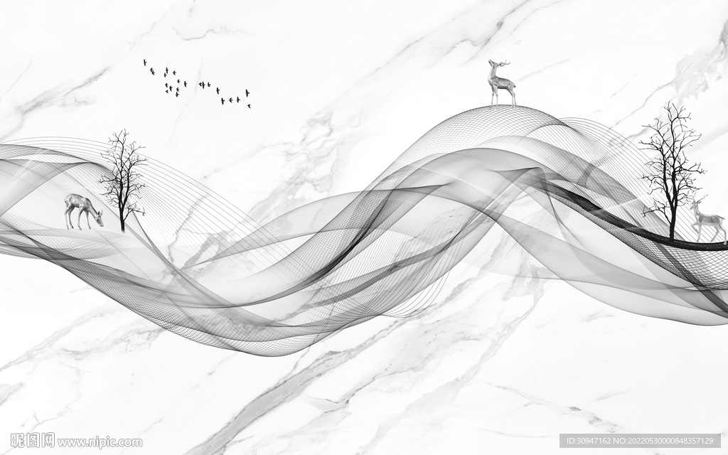 无框画现代新雅士白 tif合层