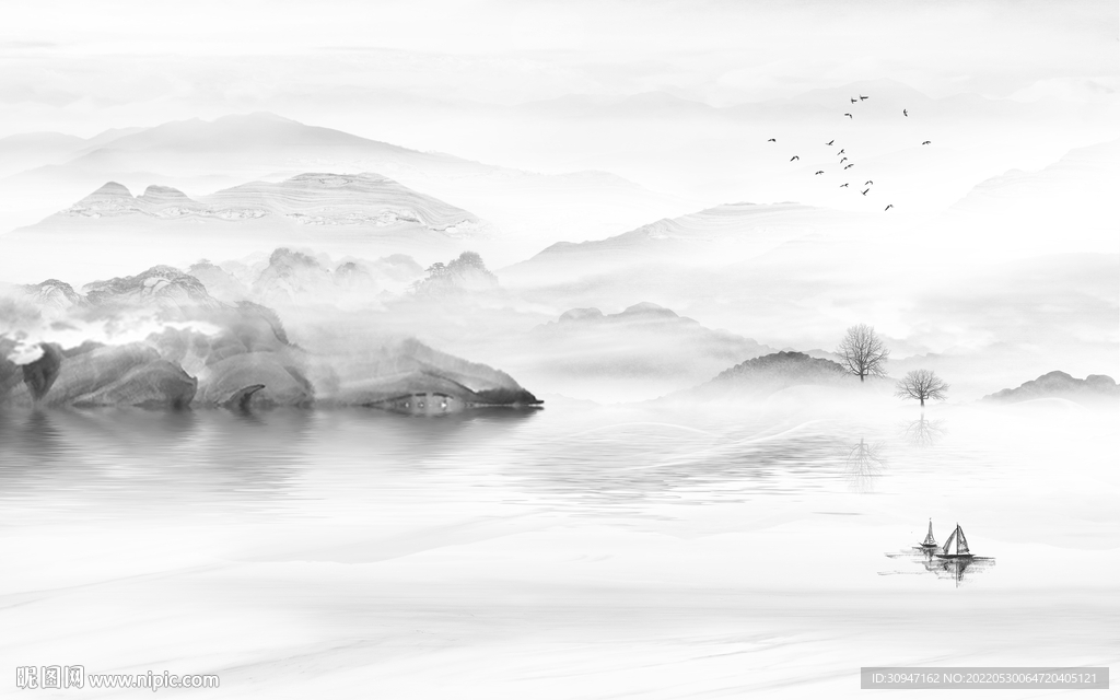 大气中式最新山水 Tif分层