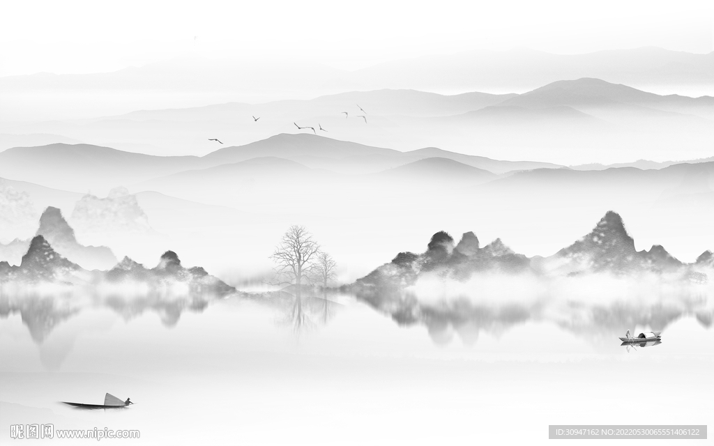 高档中式最新山水 Tif分层