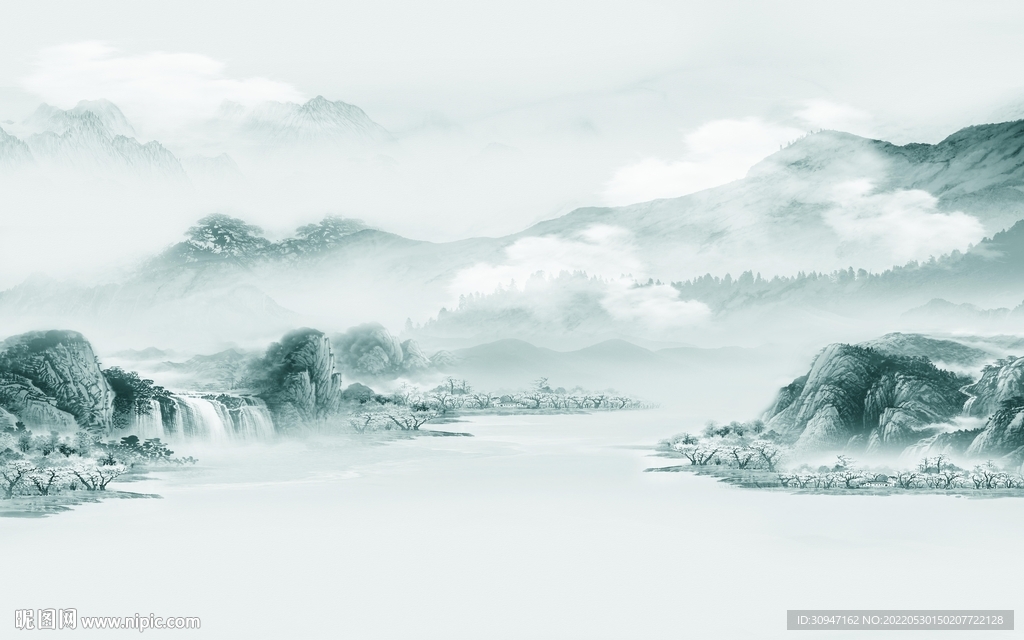 新品现代最新山水 TIf分层