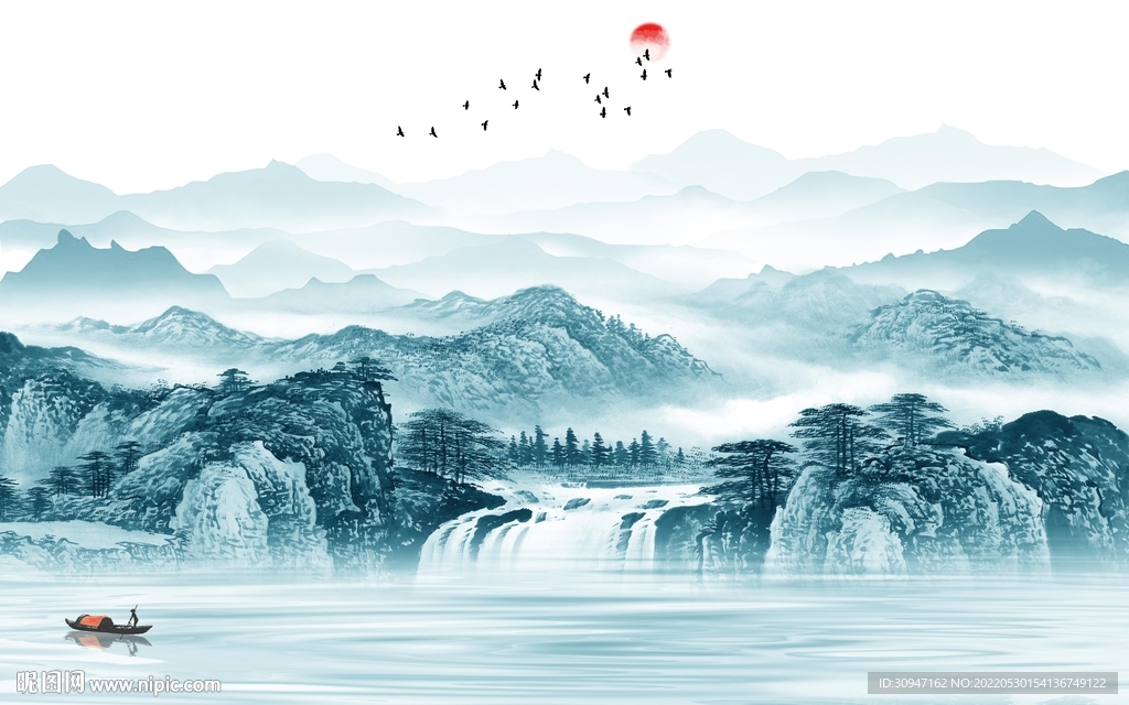 爆款新款高雅山水 TIf分层