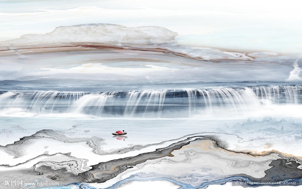 中国风新款高雅山水 TIf分层