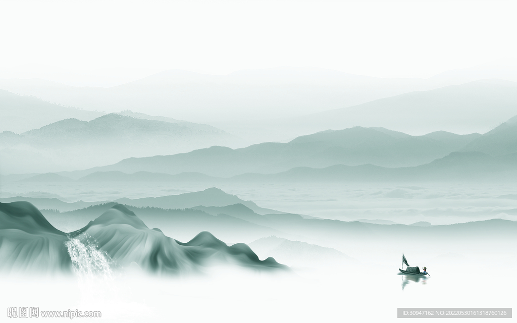 水墨 人气高端山水 TIf分层