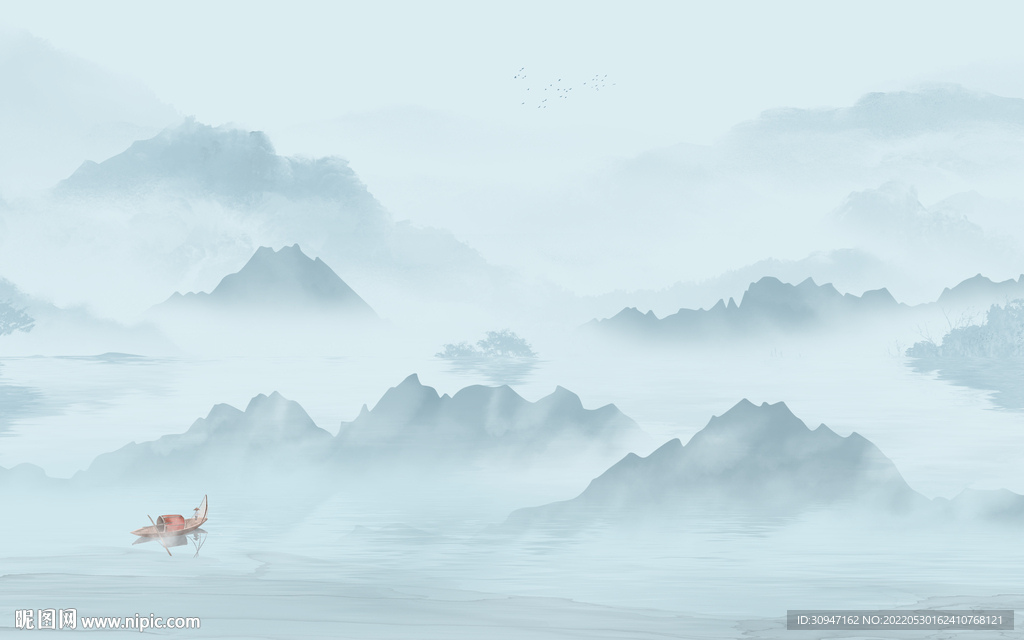 高档现代最新山水 TIf分层