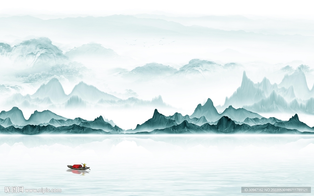 新品风景高档山水 Tif分层