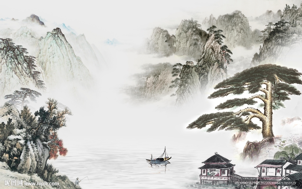 客厅风景最新山水 TIf分层