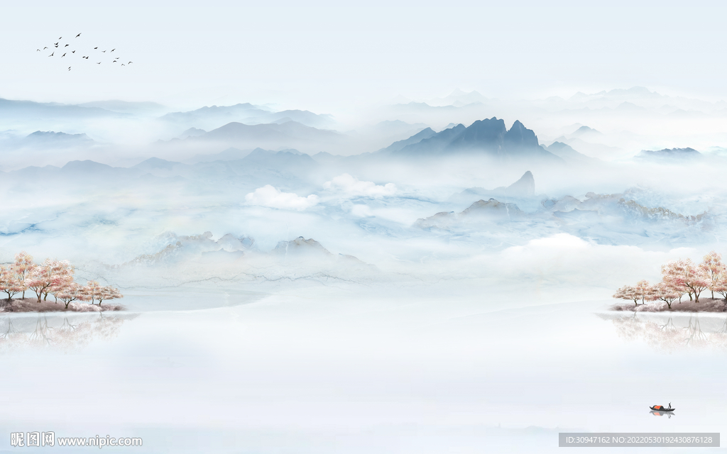 简约风景最新山水 TIf分层