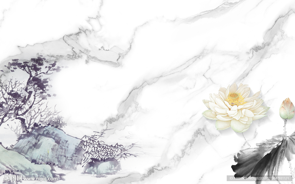 无框画高端背景墙画 Tif分层