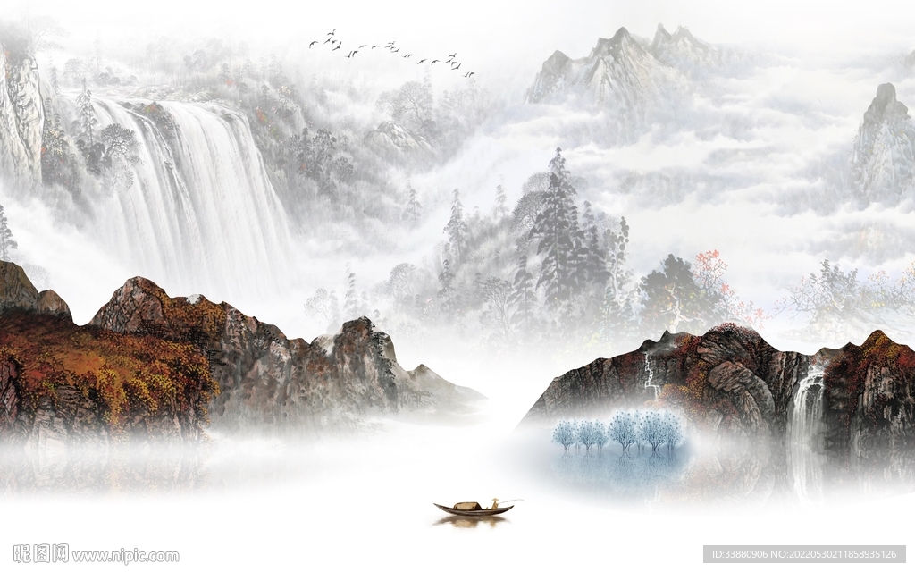 新上架高端简约山水 Tif分层