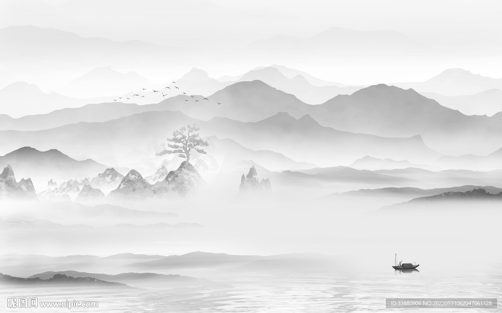 人气大气高端山水 Tif分层