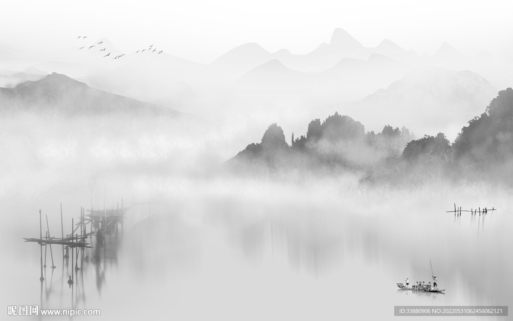 新中式大气高端山水 Tif分层